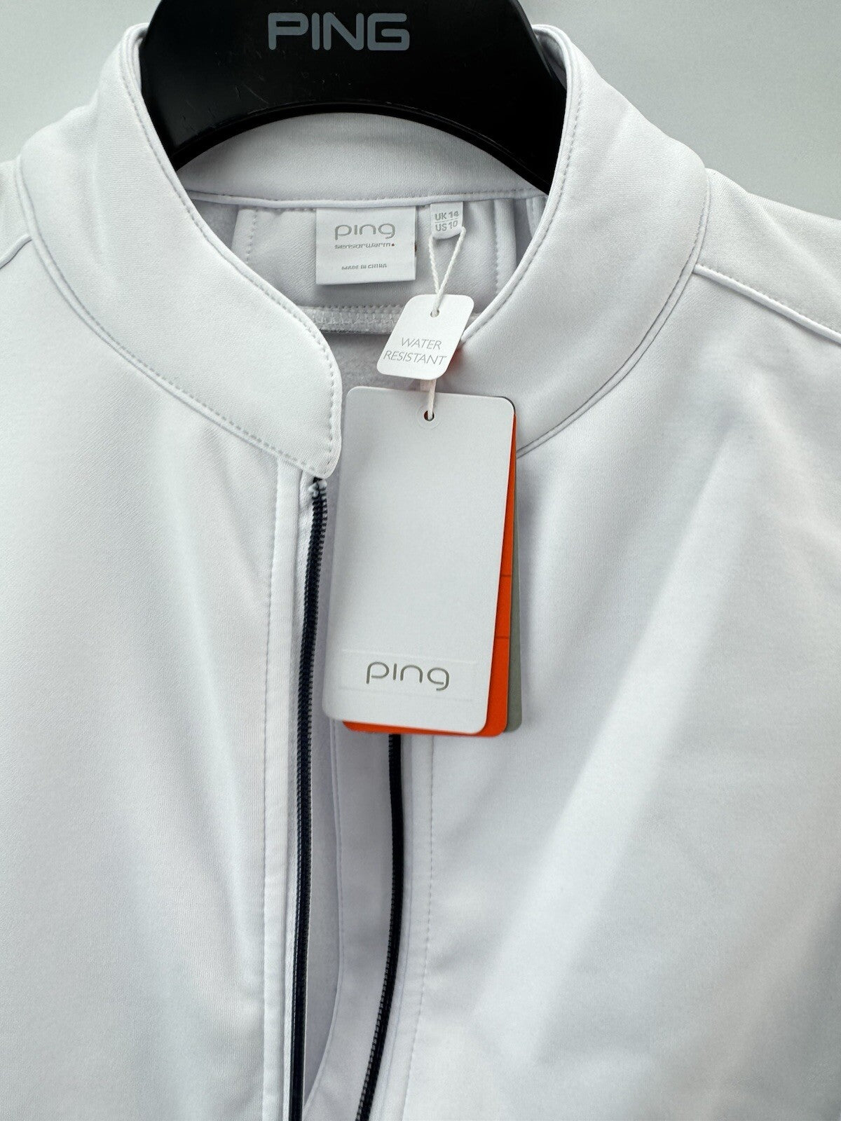 Ping Ladies Golf Gilet Dot Water Resistant UK  14 /Sensorwarm /White /New /223637