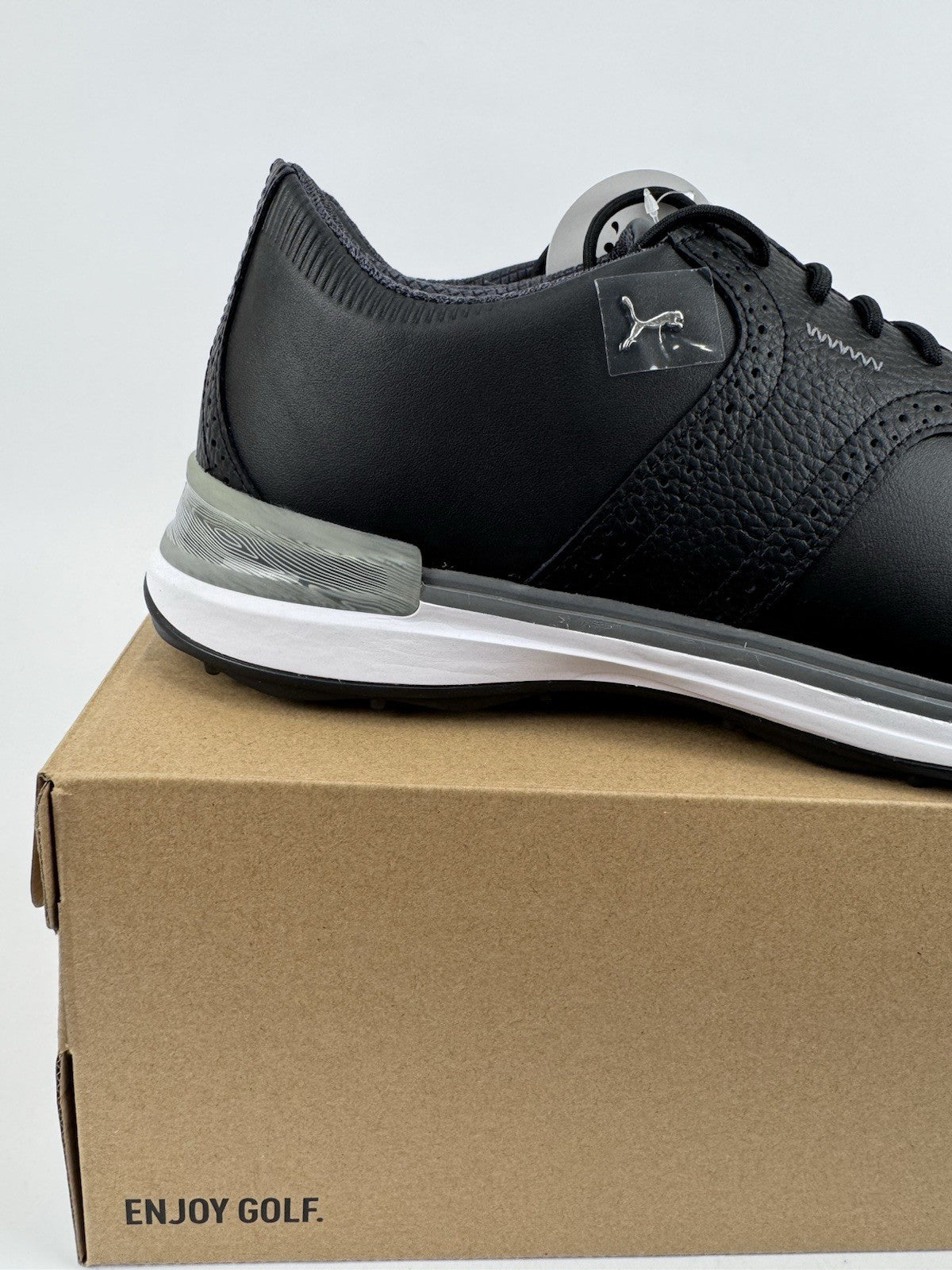 Puma Avant Golf Shoes Men's Size UK 10.5 Waterproof Black Premium/318416