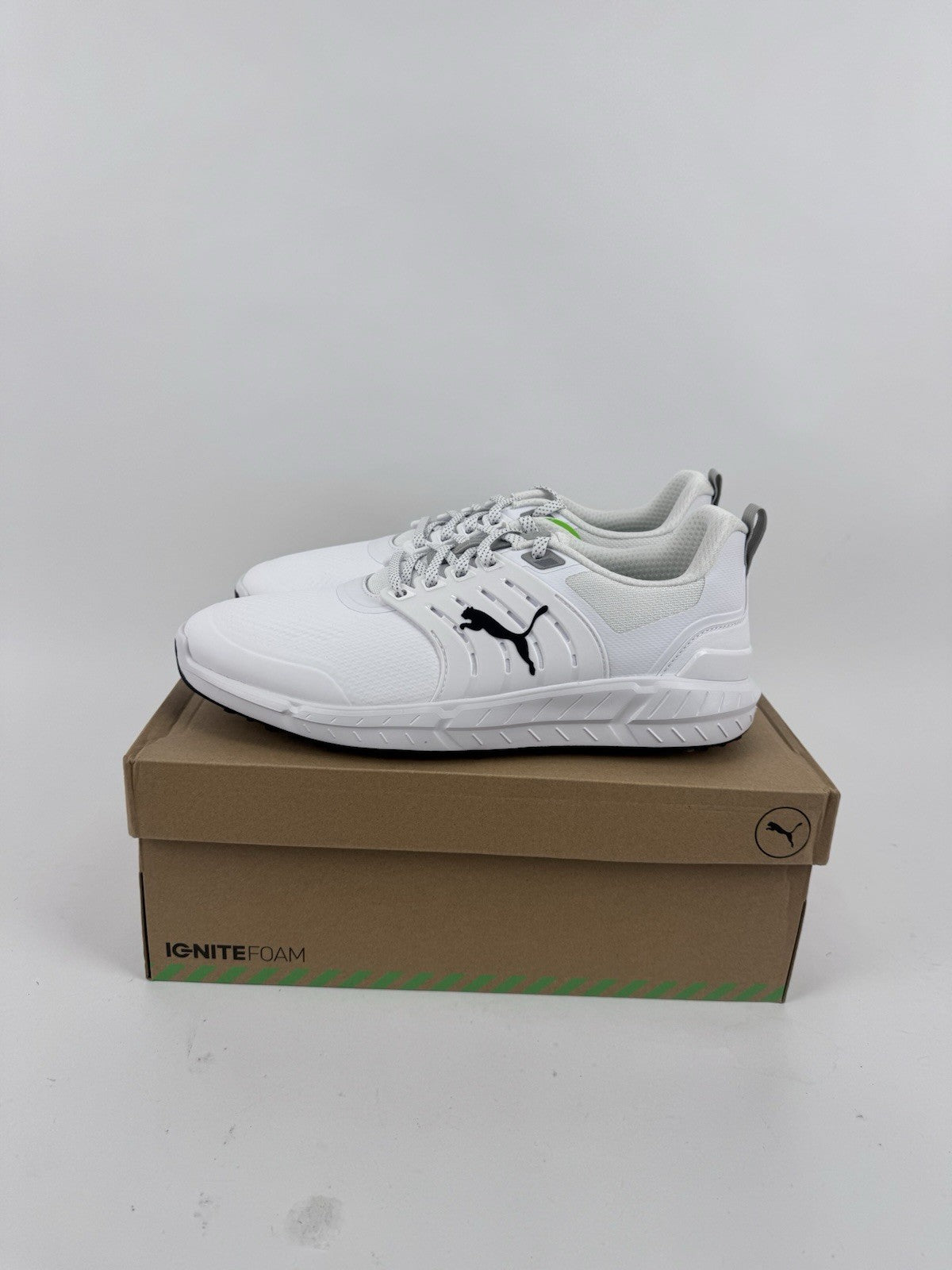 Puma Ignite Elevate 2 Tour Men's Golf Shoes Size UK 10 White Waterproof/319120