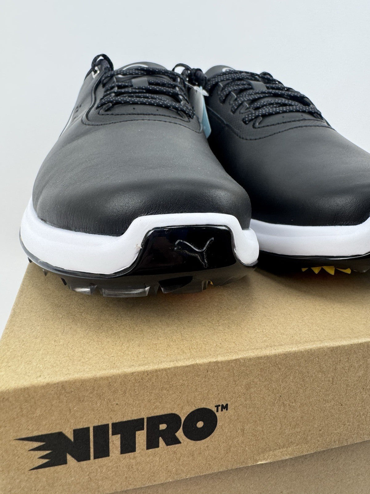 Puma Phantomcat Nitro Men's Golf Shoes Size UK 10 Black Silver Yellow/3234211