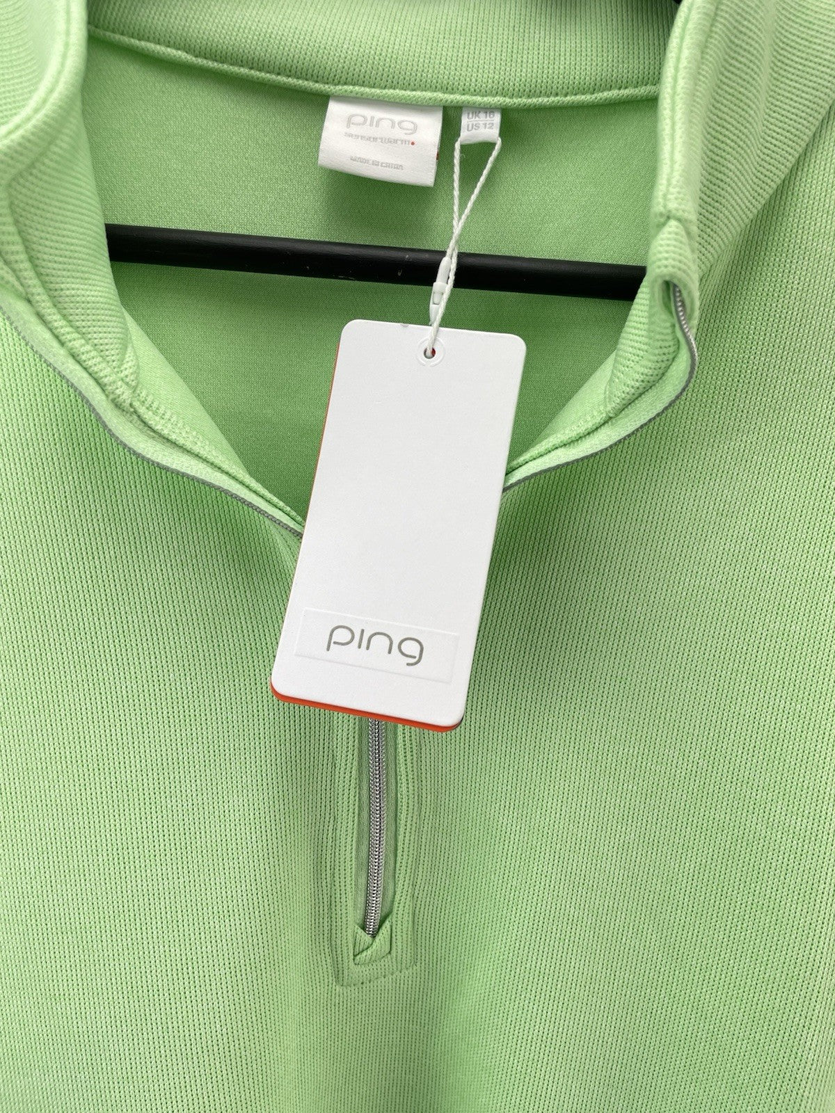 Ping Golf Ladies Pullover Lyla Size UK 16 1/2 Zip /Green /New /280986