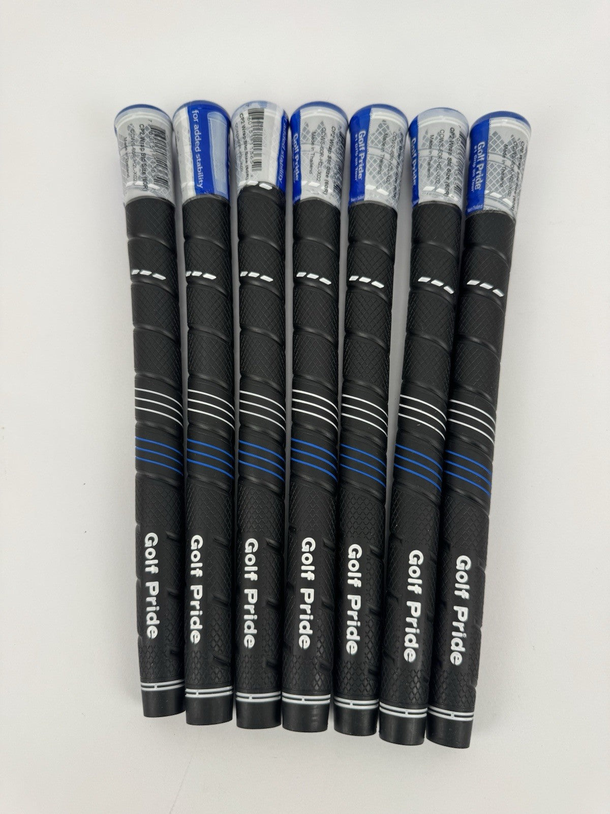 Golf Pride CP2 Wrap Golf Grips (7) Men’s Standard /Black/Blue /New /337810