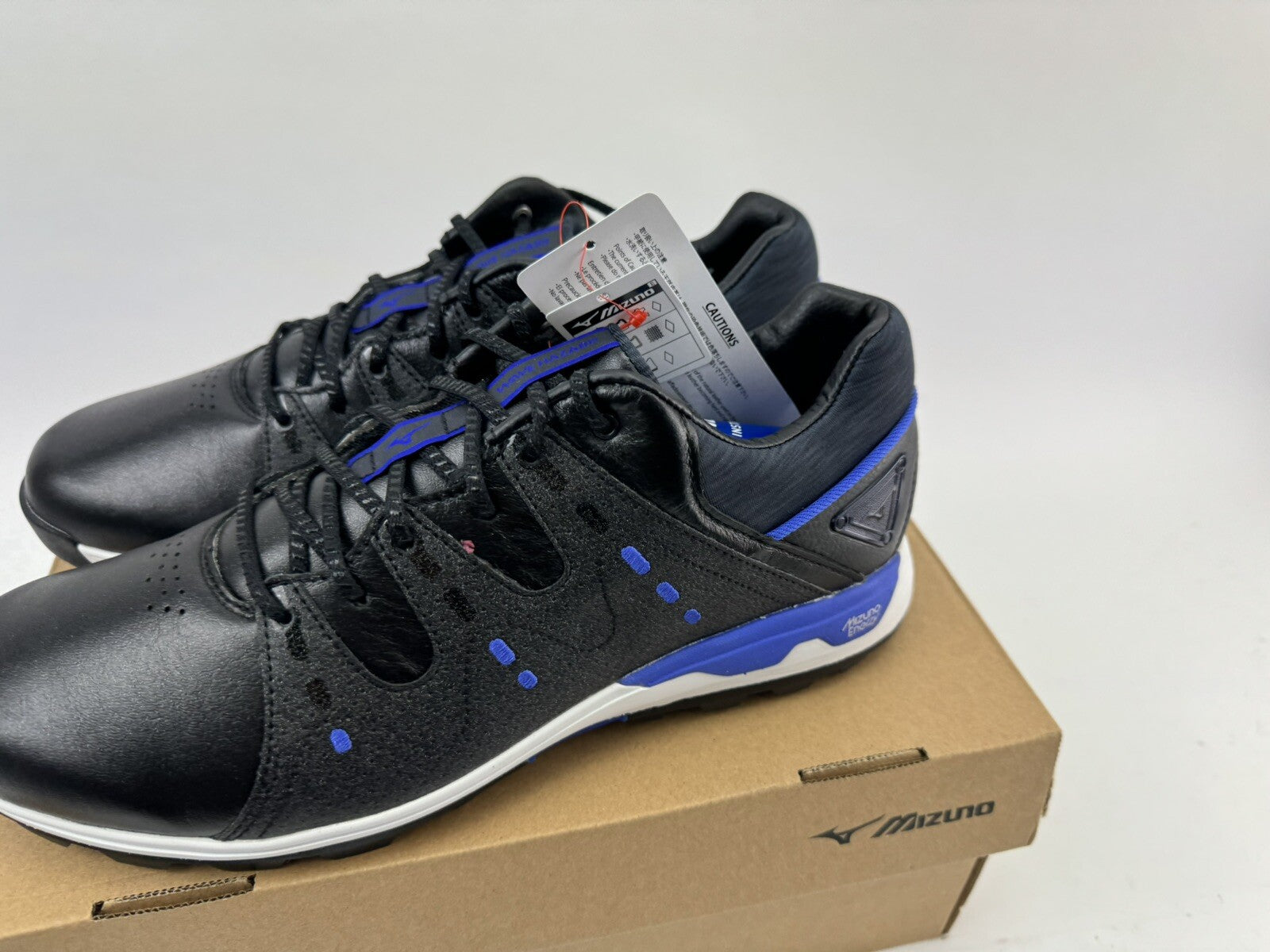Mizuno Wave Hazard Golf Shoes Mens UK 9 Black/Blue /Spikeless /New /196072