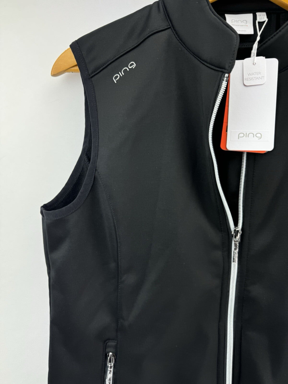 Ping Ladies Golf Gilet Dot Water Resistant UK  10 /Sensorwarm /New /213302