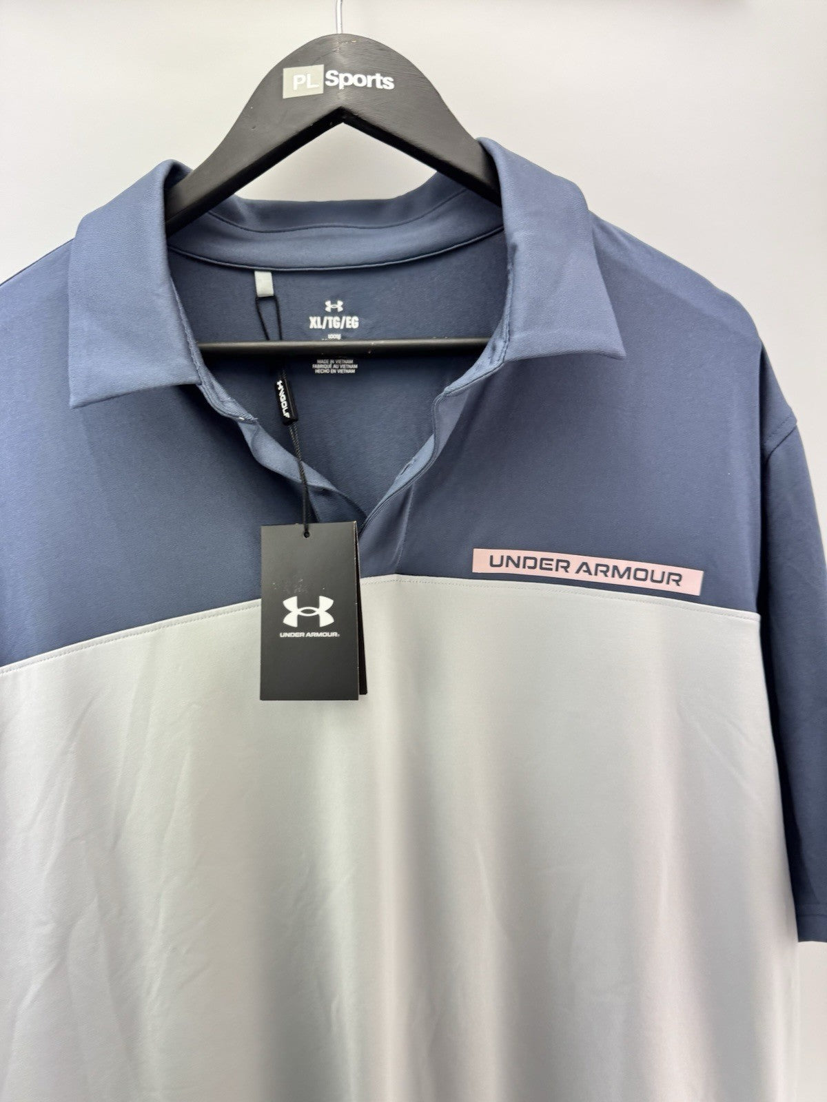 Under Armour Golf Polo T2G Colour Block Mens UK XL /New /285103