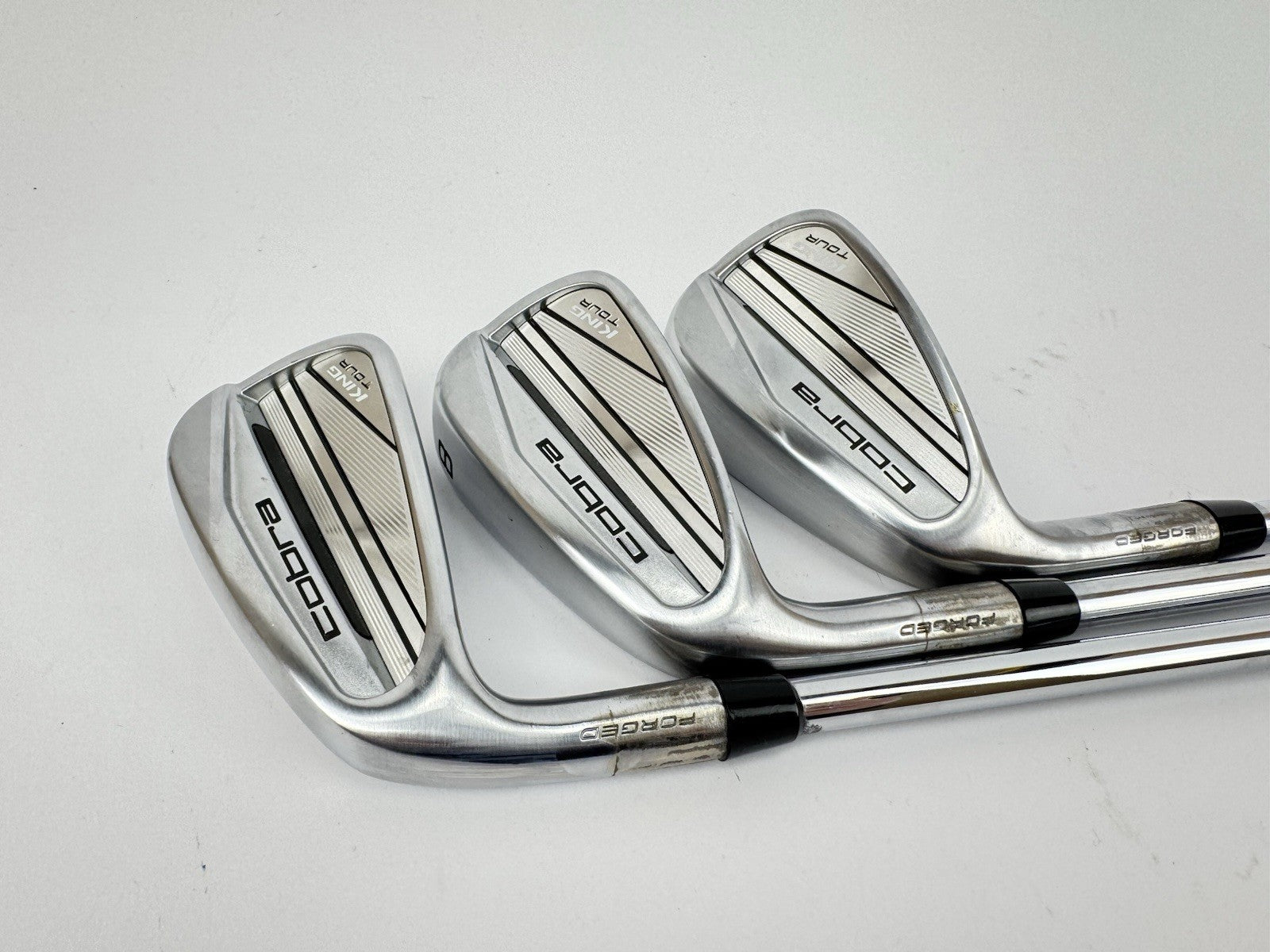 Cobra King Tour Irons 6,8+PW Left Handed Project X Rifle 6.0 Stiff Steel /325700