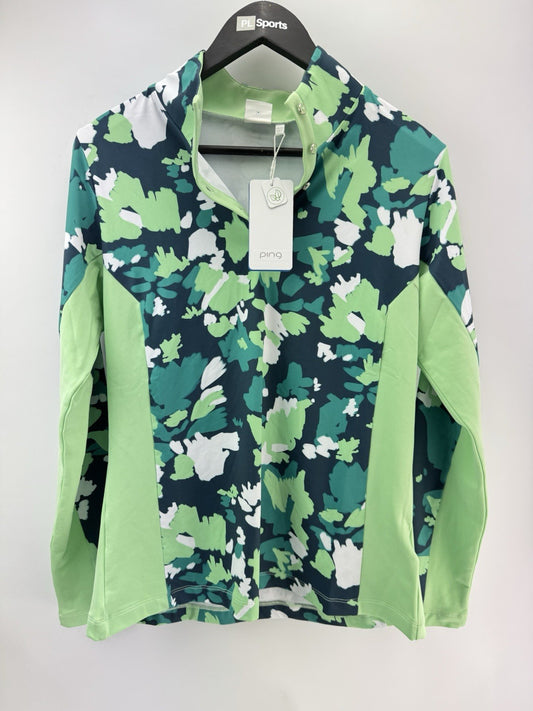 Ping Golf Ladies Lolette Pullover Size UK 12 /1/4 Zip /Green /New /298210