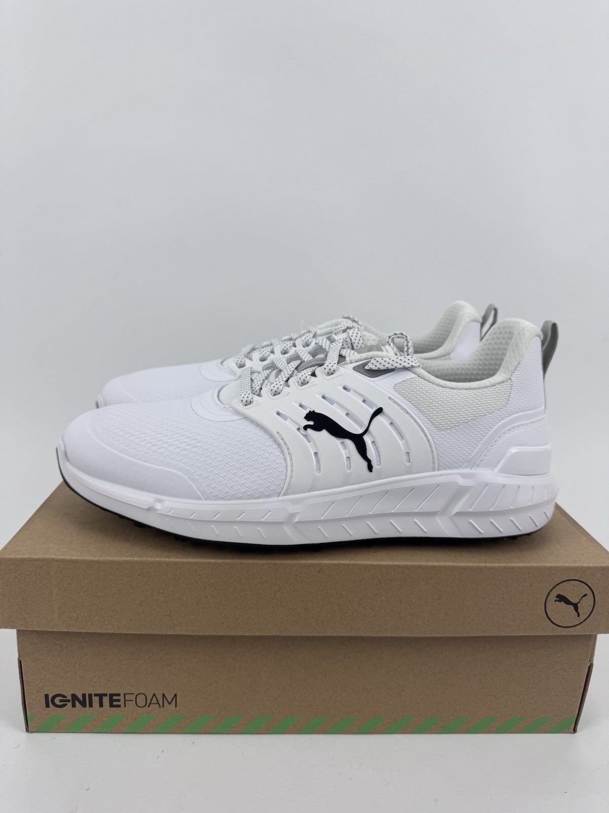 Puma Ignite Elevate 2 Tour Men's Golf Shoes Size UK 7.5 White Waterproof/319180