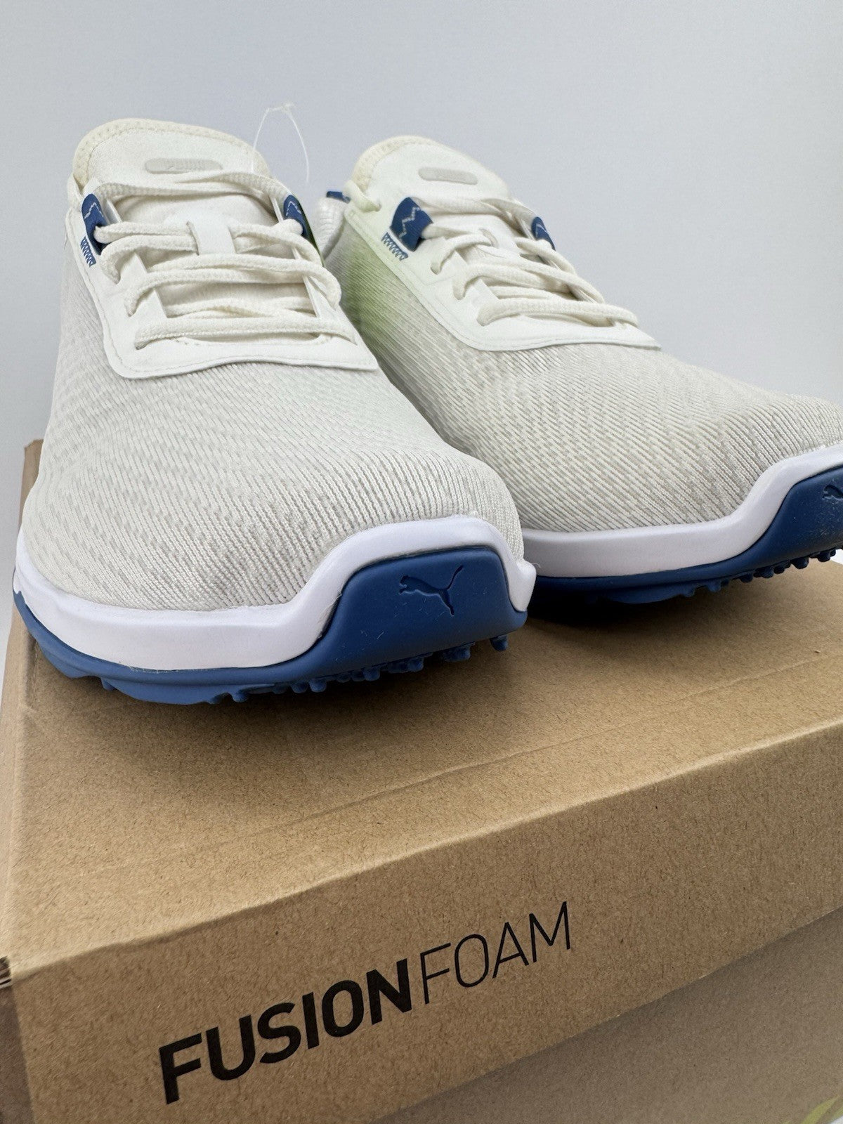 Puma Fusion Crush Sport Women's Trainers Size UK 8 White Blue Breathable/323459