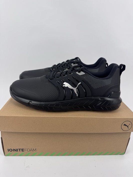 Puma Ignite Elevate 2 Tour Men's Golf Shoes Size UK 8.5 Black Waterproof/319170