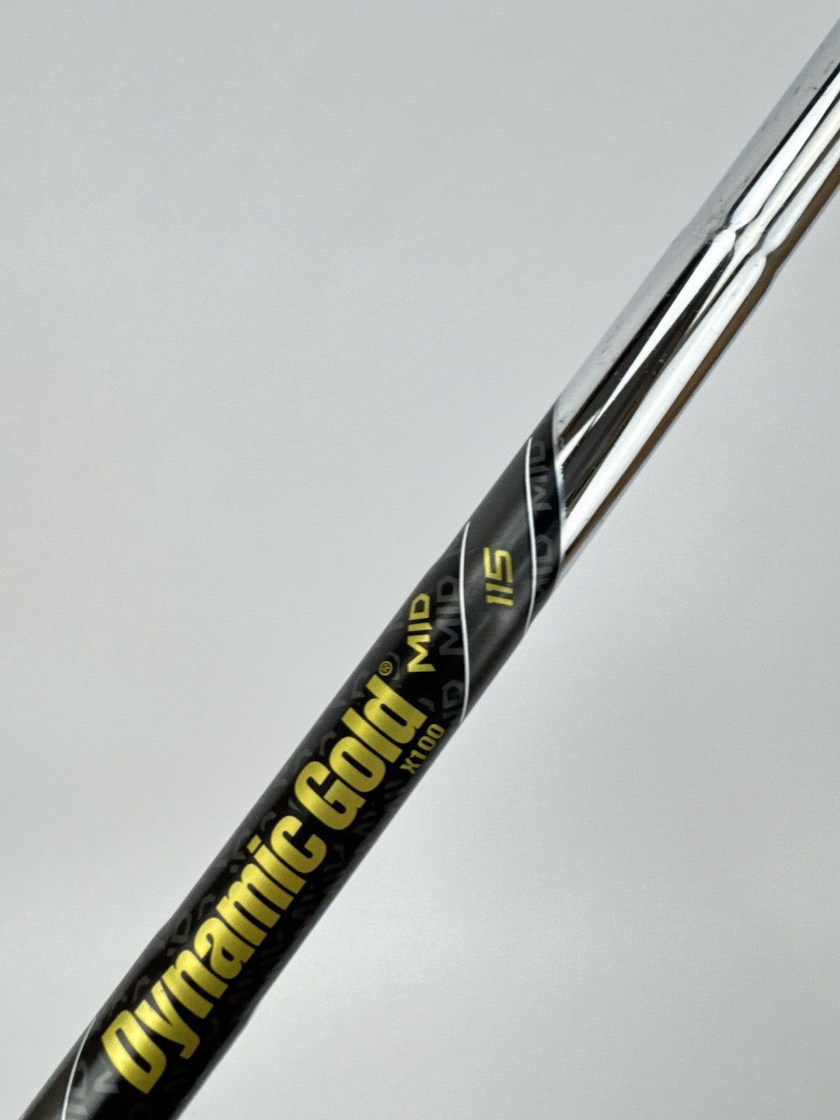 Dynamic Gold Mid 115 Iron Shaft X100 X Flex Steel 35” /0.355 Tapered /343857