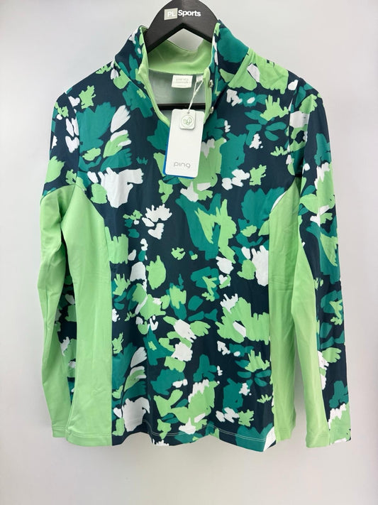 Ping Golf Ladies Lolette Pullover Size UK 10 /1/4 Zip /Green /New /307630