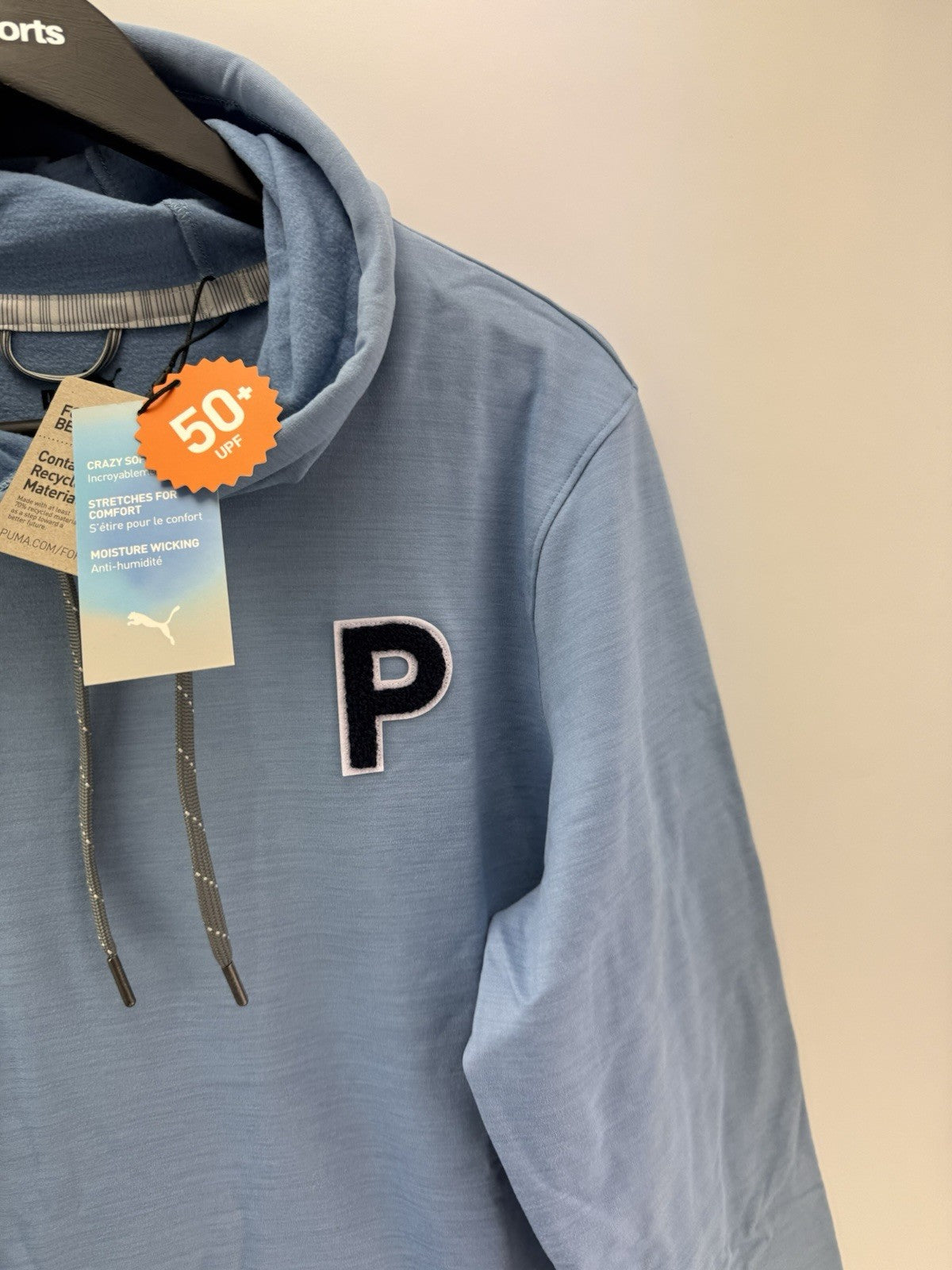 Puma Golf Hoodie Cloudspun Patch Blue Mens UK Small /New /300564