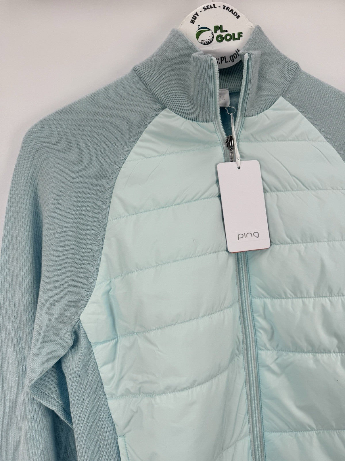 Ping Fran Golf Jacket Women's Size UK6 Opal Light Blue Zip Up Quilted/315081