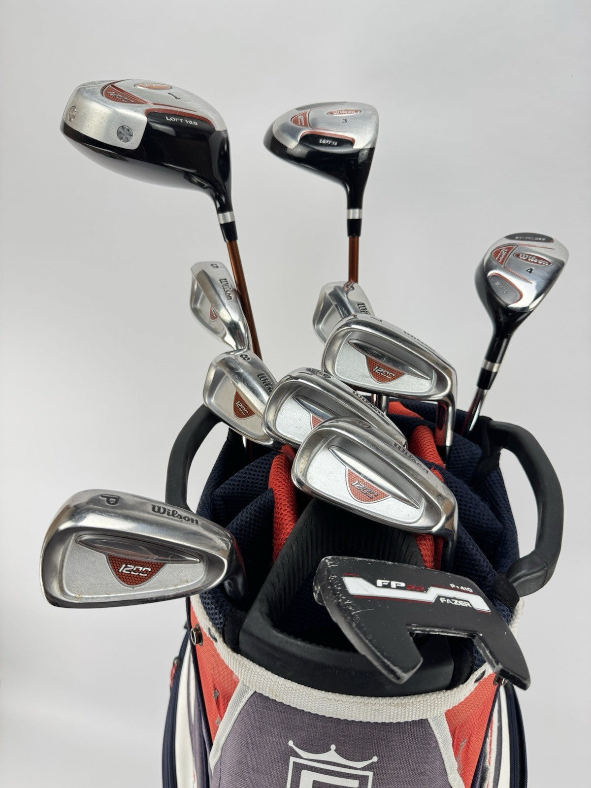 Wilson Golf Package Set 11 Clubs Regular Flex /New Grips /Right /Bag /359773