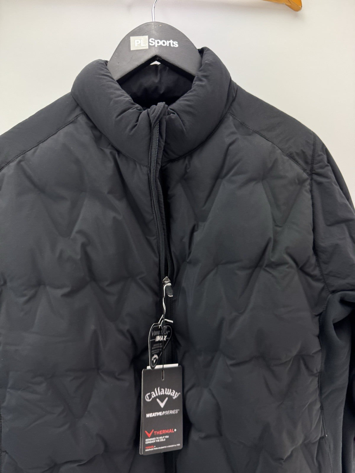 Callaway Golf Thermal Puffer Jacket Welded Chev Black UK Small /New /305103