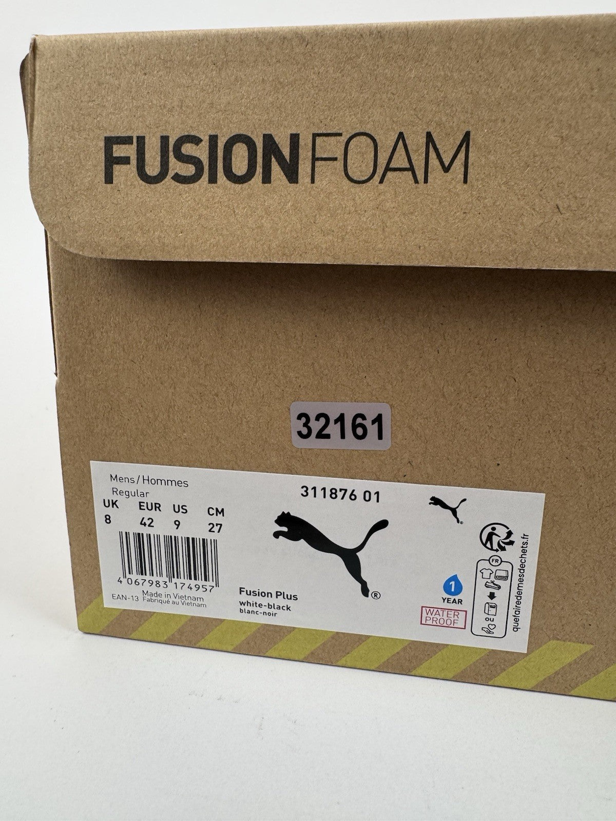 Puma Fusion Foam Fusion Plus Golf Shoes Mens Size UK 8 White Black Regular/3216110