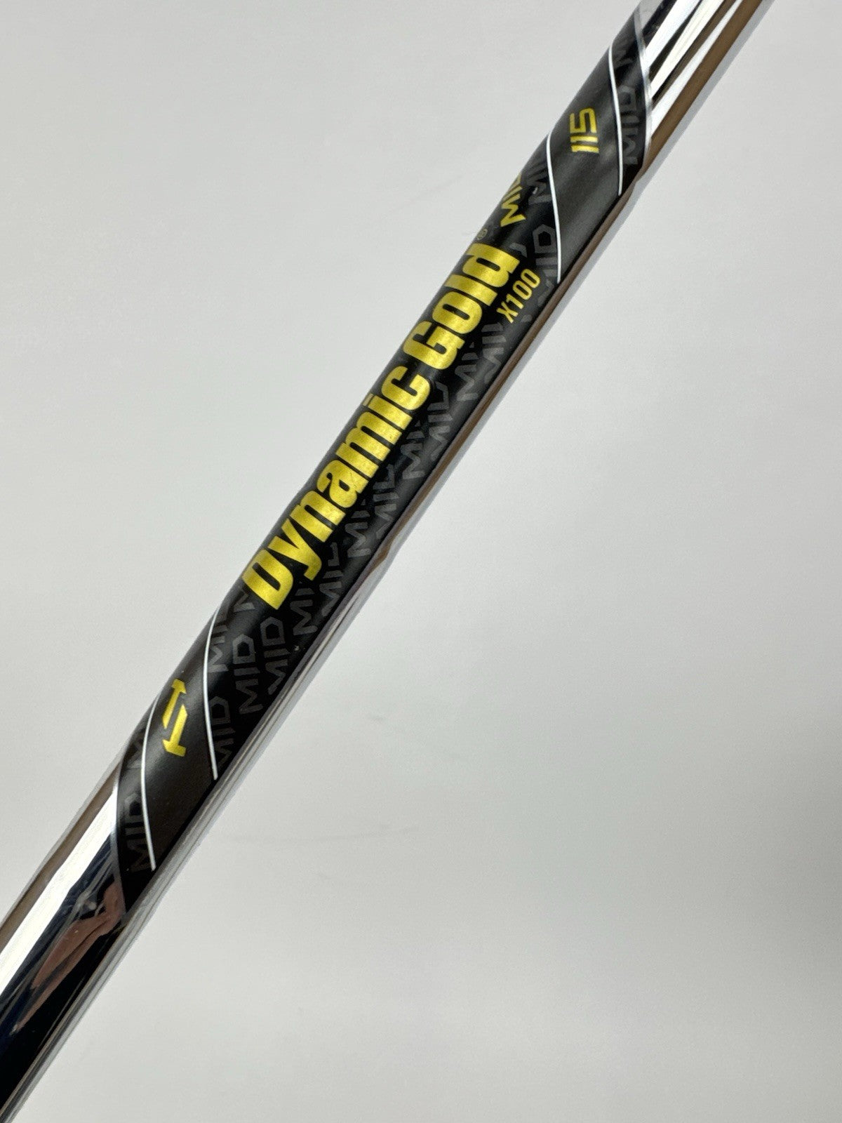 Dynamic Gold Mid 115 Iron Shaft X100 X Flex Steel 36.25” /0.370 Parallel /348543
