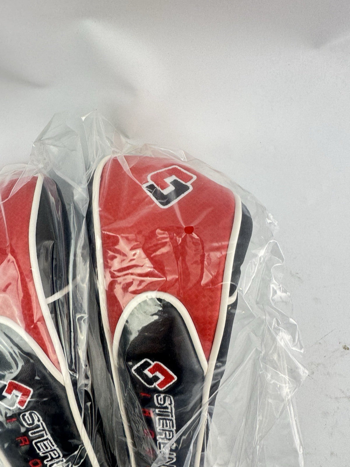 Golf Hybrid Headcover Set (2) Sterling Irons /Black/Red/White /Zip Closer /New3