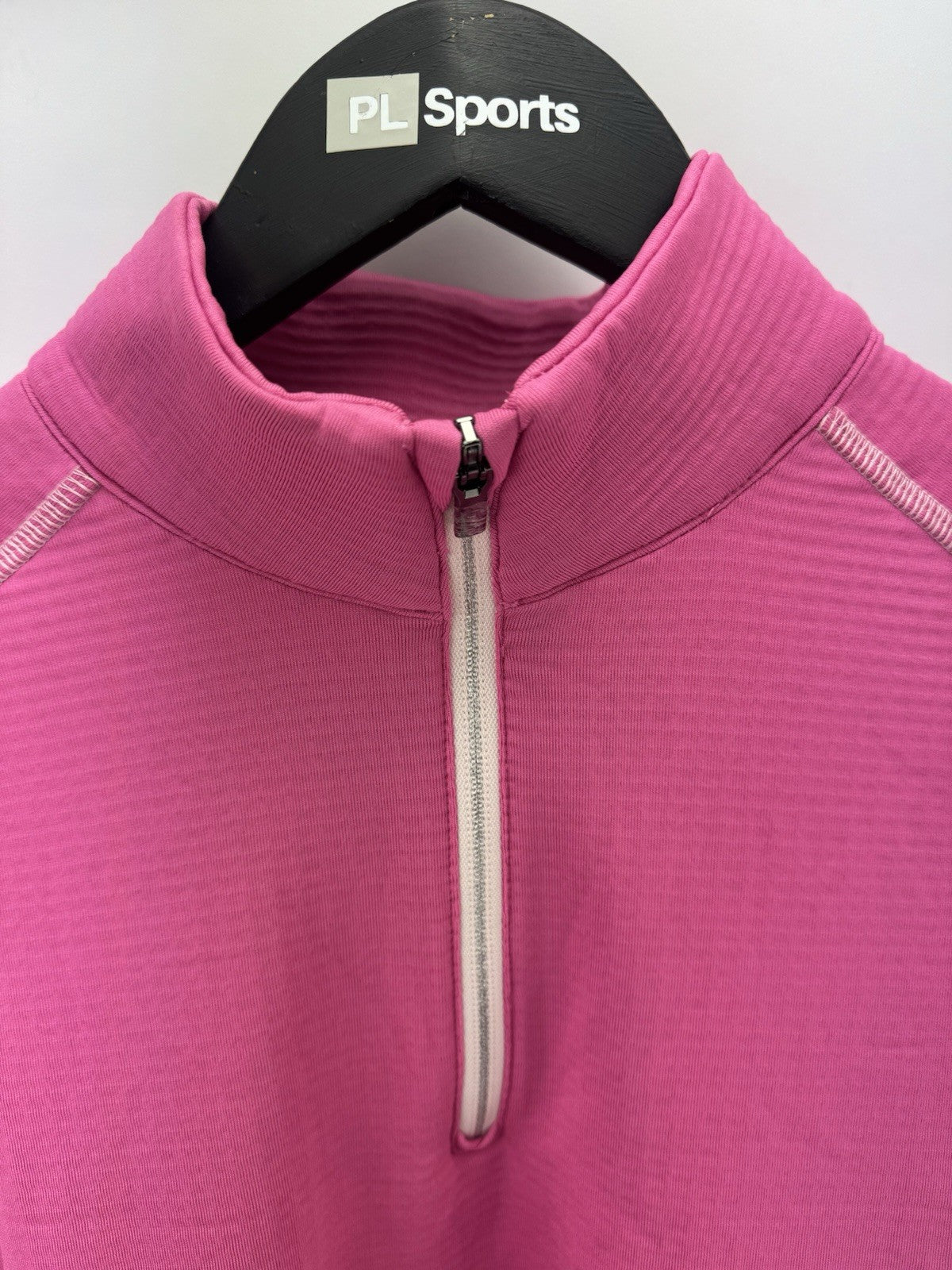 Ping Sonya Zip Neck Ladies Pullover Sweater Size 10/ Flamingo Pink/ New/ 309112