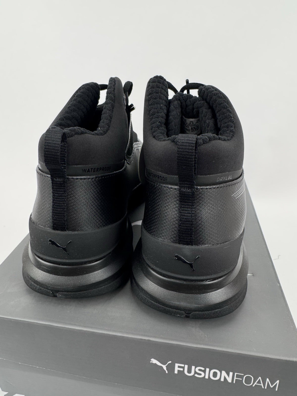 Puma DRYLBL Boot Mens Golf Shoes Size UK 7.5 Black Dark Grey Waterproof/320748