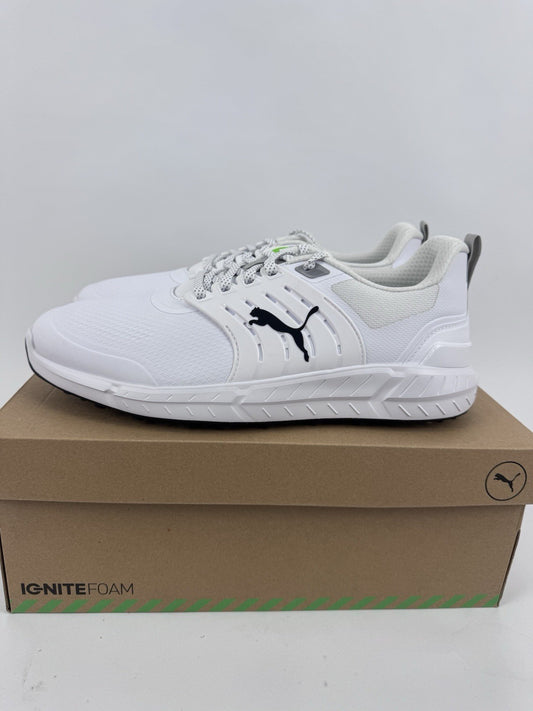 Puma Ignite Elevate 2 Tour Men's Golf Shoes Size UK 10 White Waterproof/319140