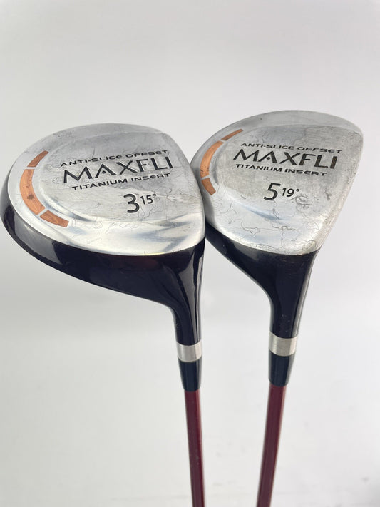 Maxfli Fairway Wood Set 3&5 Antislice Ladies Flex Graphite /Right/New Grip/218210