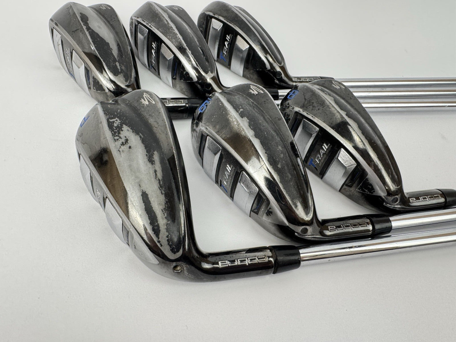 Cobra T Rail Irons Left Handed 5-PW Regular Flex Steel /Midsize Grips /356062