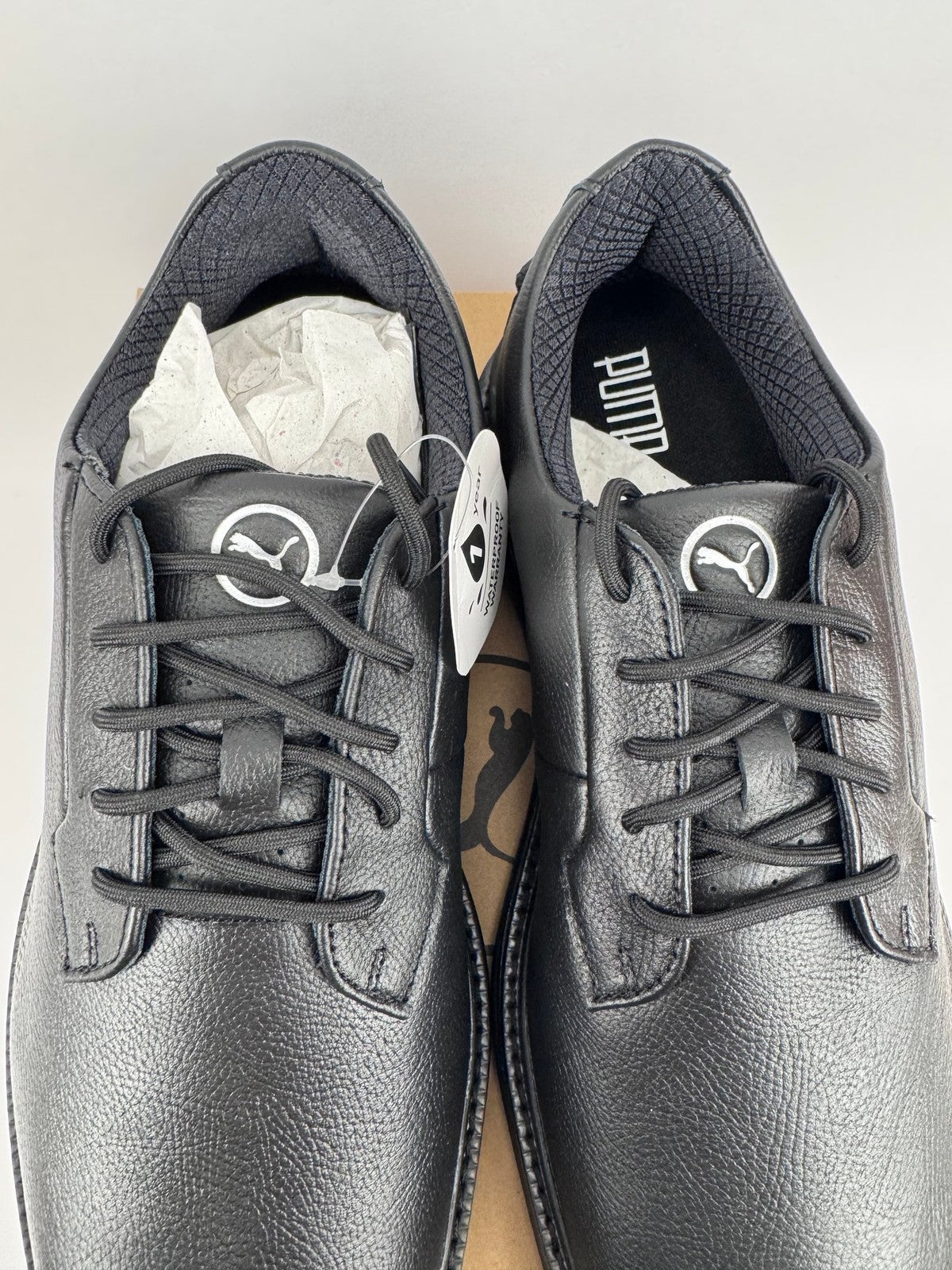 Puma Royale Spiked Golf Shoes Men's Size UK 8 Black Waterproof Comfort/320954