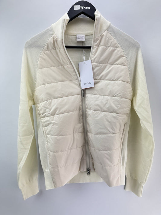 Ping Golf Ladies Jacket Fran Hybrid Full Zip UK 6 /Cream /New /279780