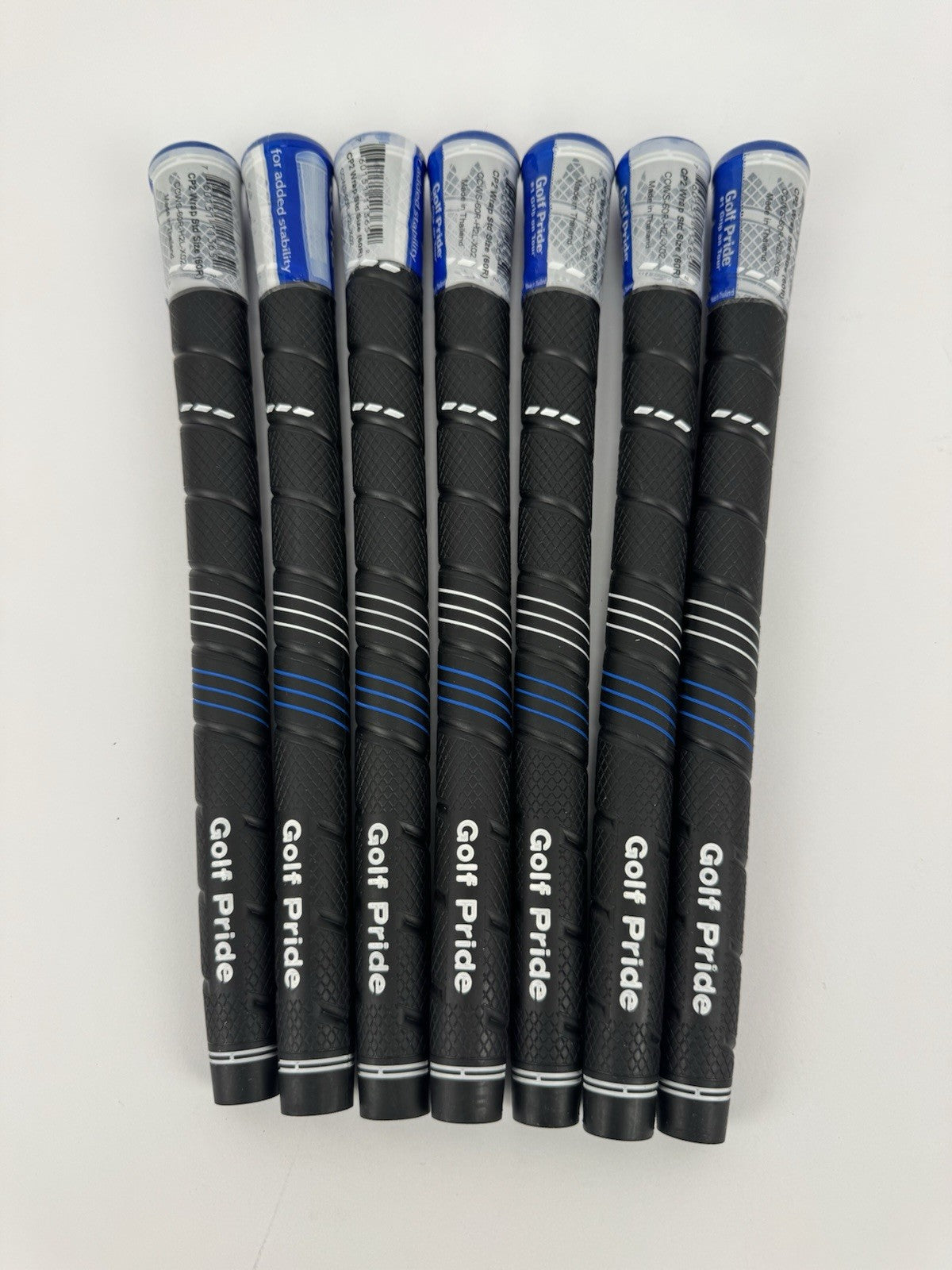 Golf Pride CP2 Wrap Golf Grips (7) Men’s Standard /Black/Blue /New /337811