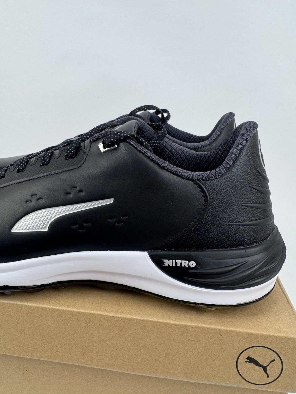 Puma Phantomcat Nitro Men's Golf Shoes Size UK 10.5 Black Silver Yellow/320171