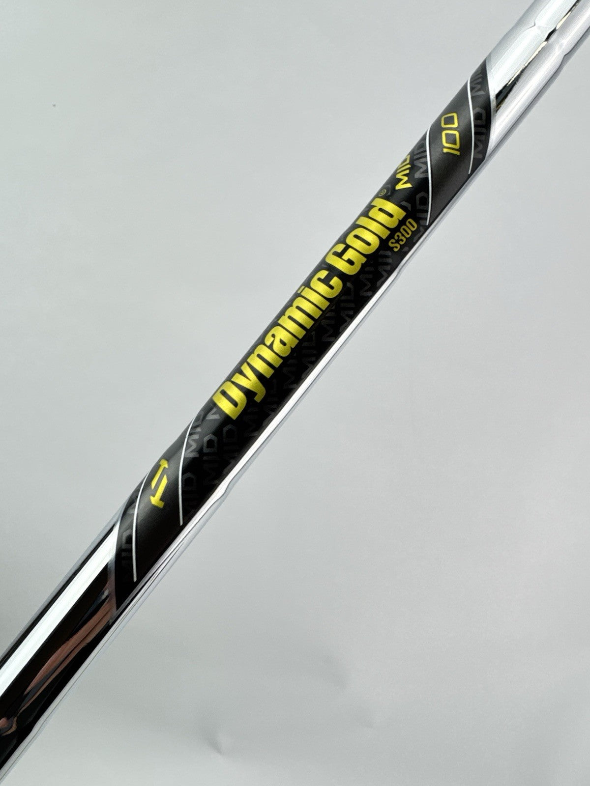 Dynamic Gold Mid 100 Iron Shaft S300 Stiff Flex Steel 35.5”/0.355 Tapered /293963