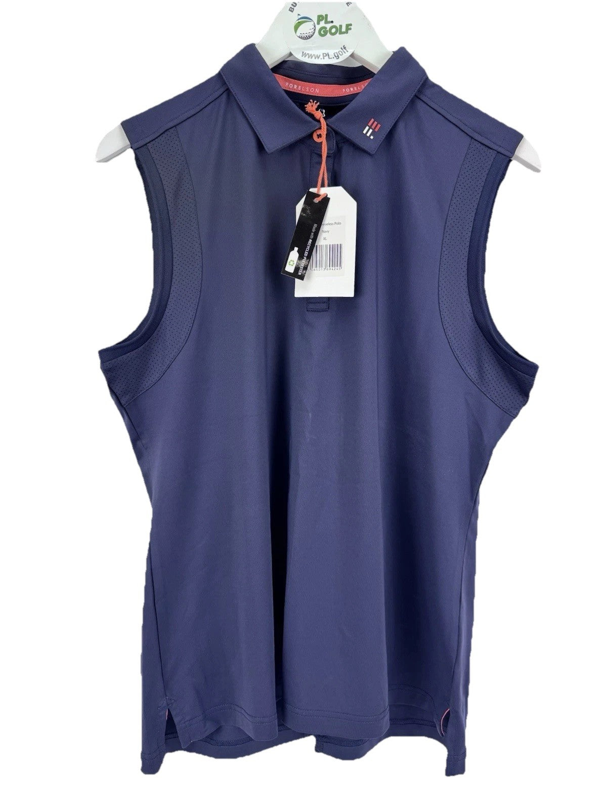 Forelson Stow Sleeveless Polo Women's XL Navy Golf Shirt Athletic Active/317980