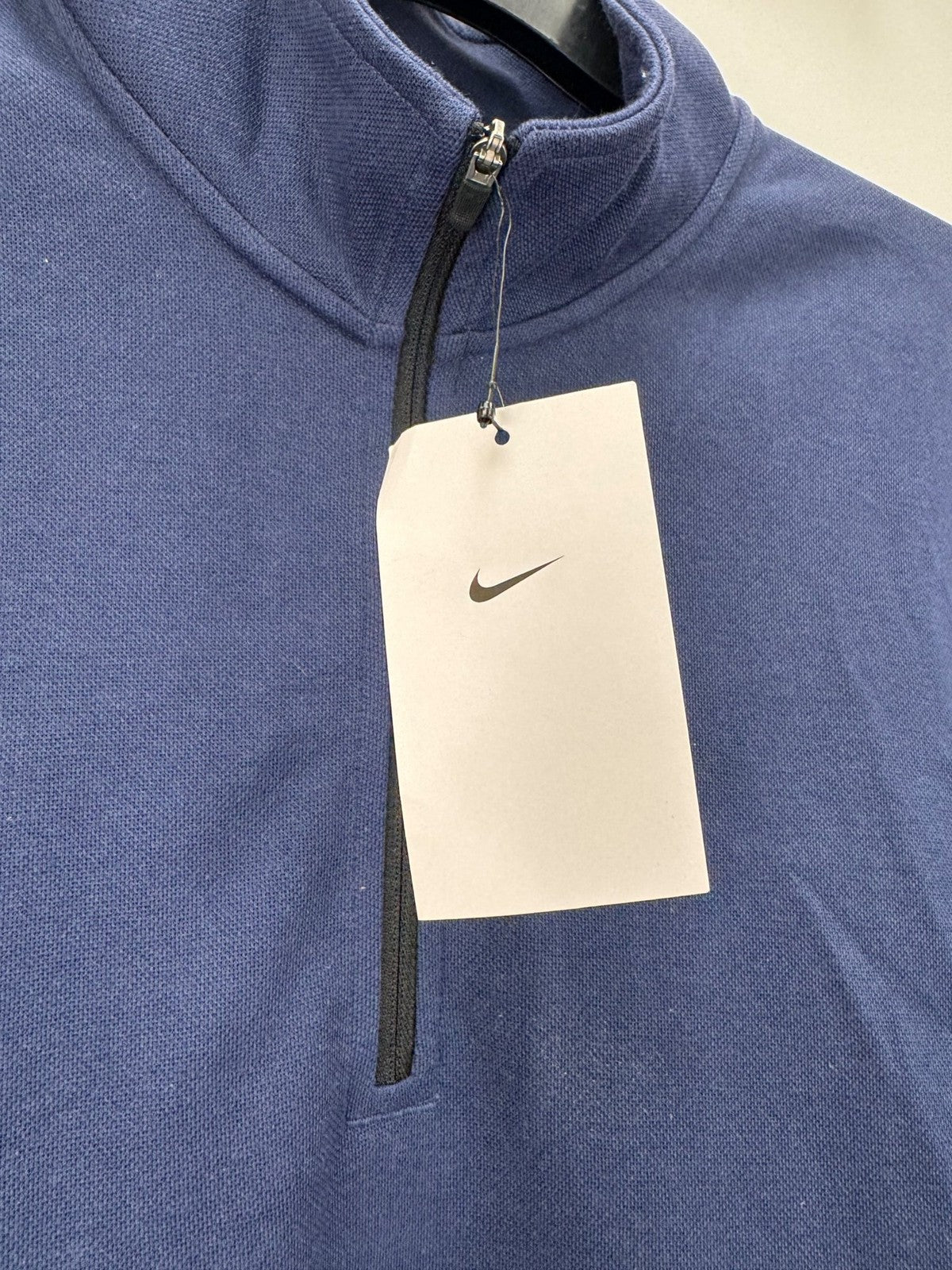 Nike Golf Pullover Men’s Medium 1/4 Zip Blue Microfiber Activewear/365052