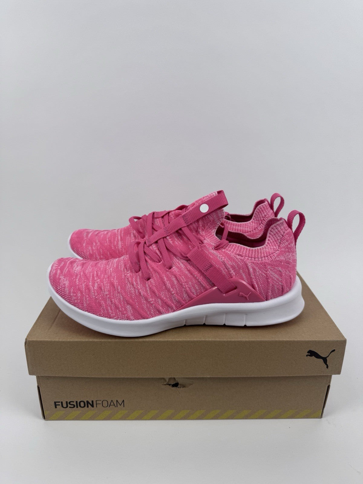 Puma Laguna Fusion Knit Women's Trainers Size UK 5 Pink Comfort Running/321050