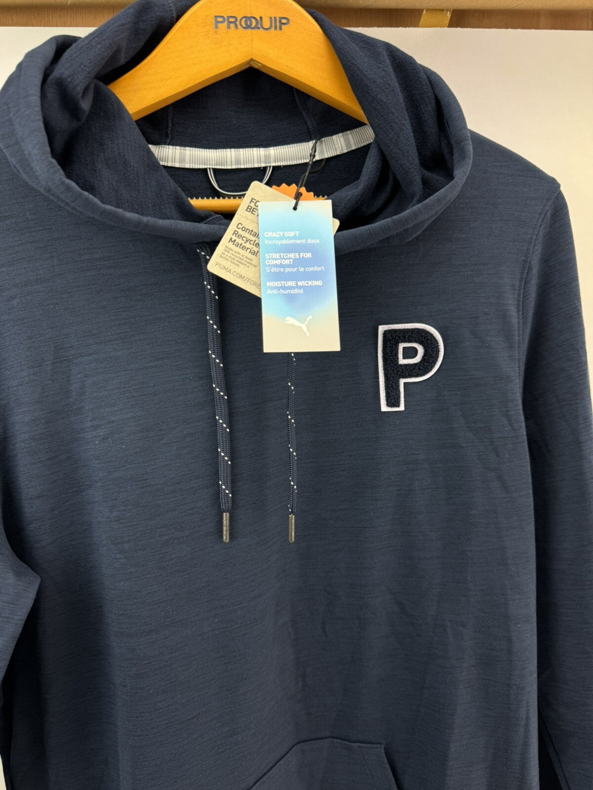 Puma Golf Cloudspun Patch Hoodie Jumper Pullover Uk Small /Navy /New /208054