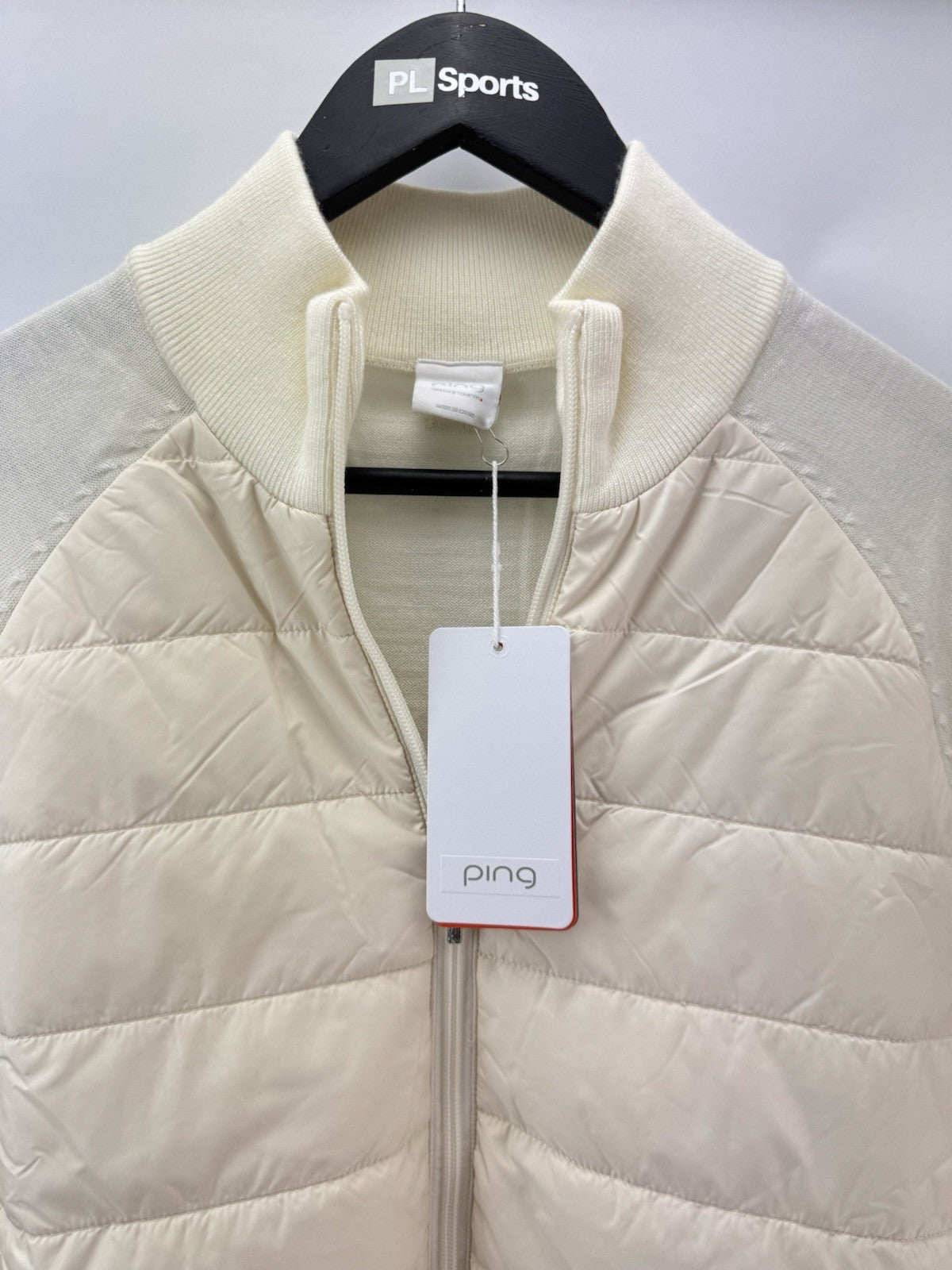 Ping Golf Ladies Jacket Fran Hybrid Full Zip UK 14 /Cream /New /279762