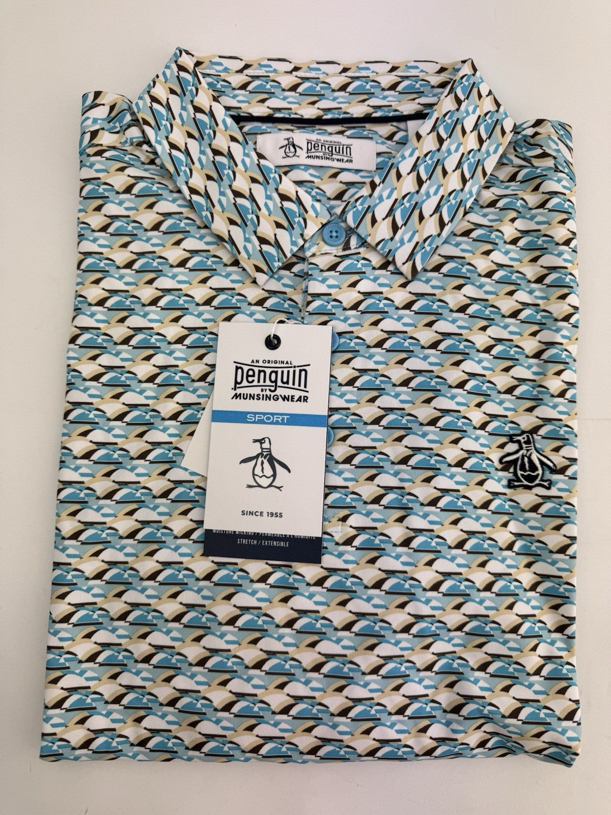 Men’s Original Penguin Layered Umbrella Golf Polo Shirt Size UK Medium/ 311080