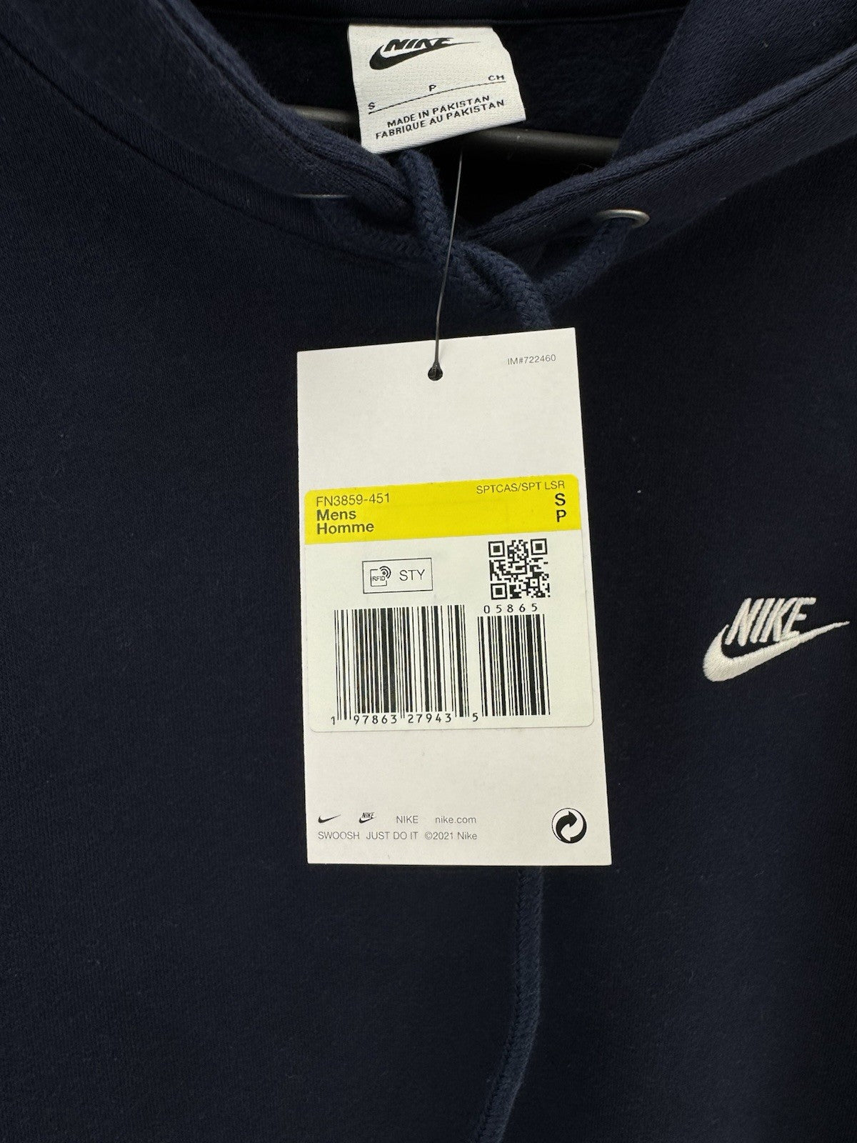 Nike Golf Club Hoodie Pullover Fleece Jumper UK Small /Navy /New /279636