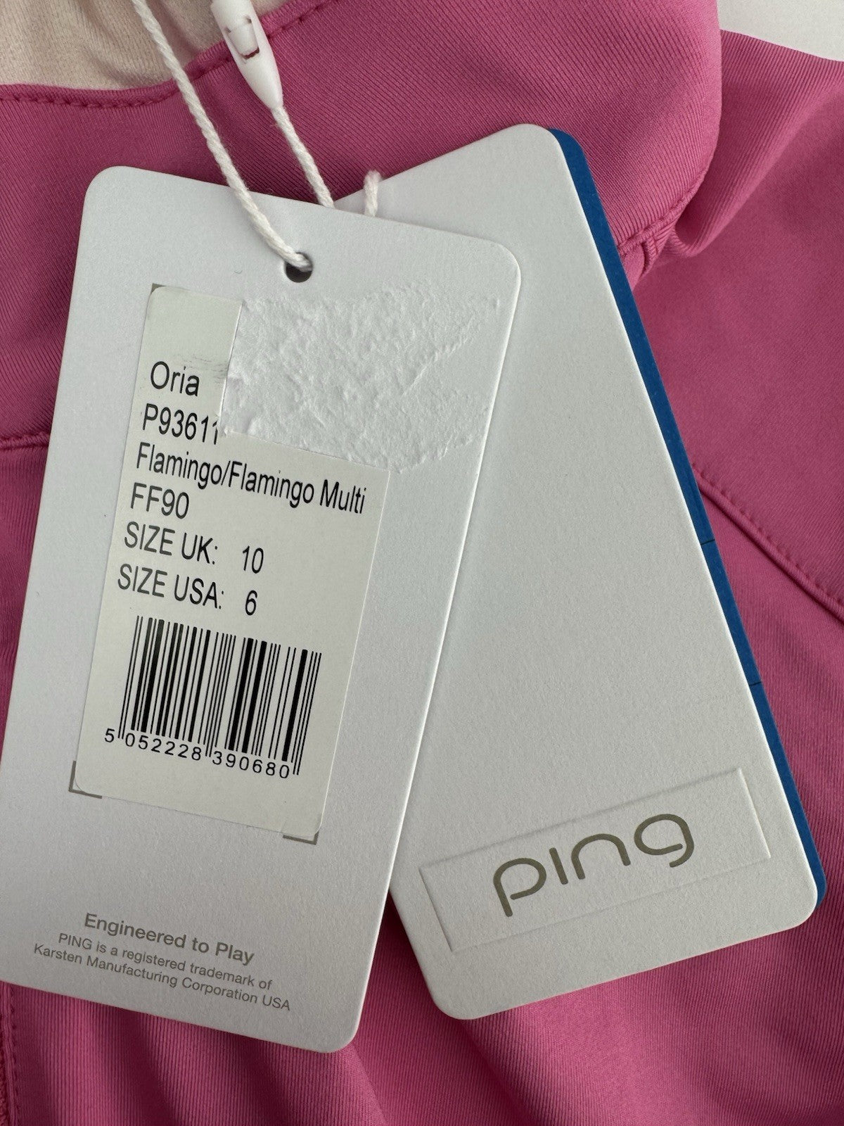 Ping Golf Womens Jacket Oria Full Zip UK 10 /Long Sleeve /Pink /New /3091914