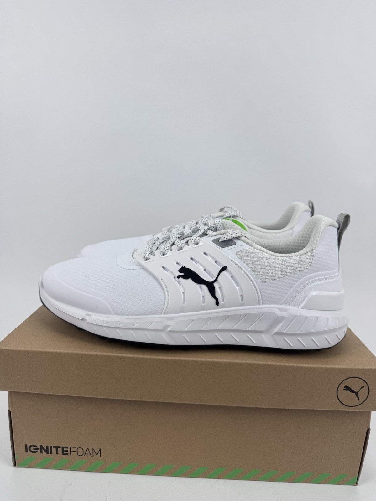 Puma Ignite Elevate 2 Tour Men's Golf Shoes Size UK 9 White Waterproof/319161