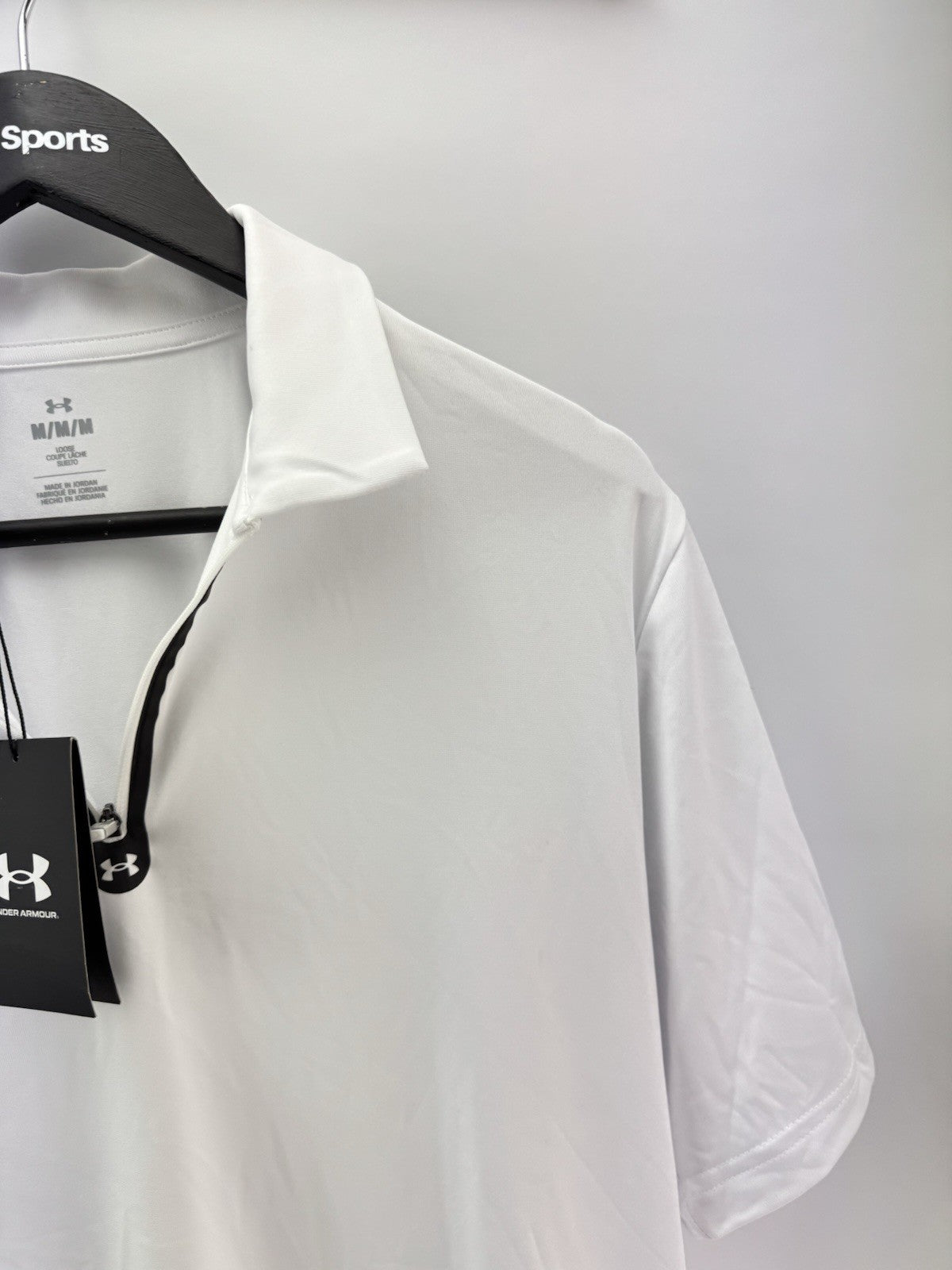Under Armour Golf Drive Zip Polo Shirt UK Medium /White /New /285164