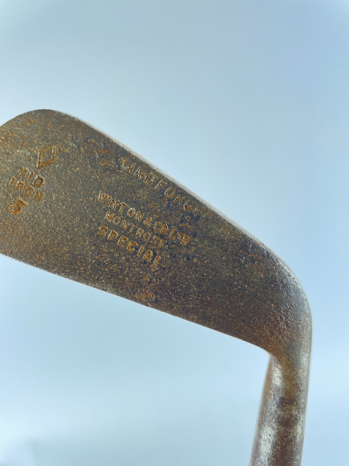 Hickory Winton & Co Montrose Diamond Stamp Mid Iron 3 Special 38” /Right /11422