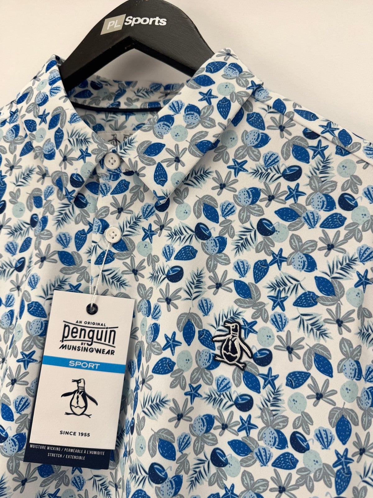 Original Penguin Mens Bright White Golf Polo Shirt Size Medium /337296