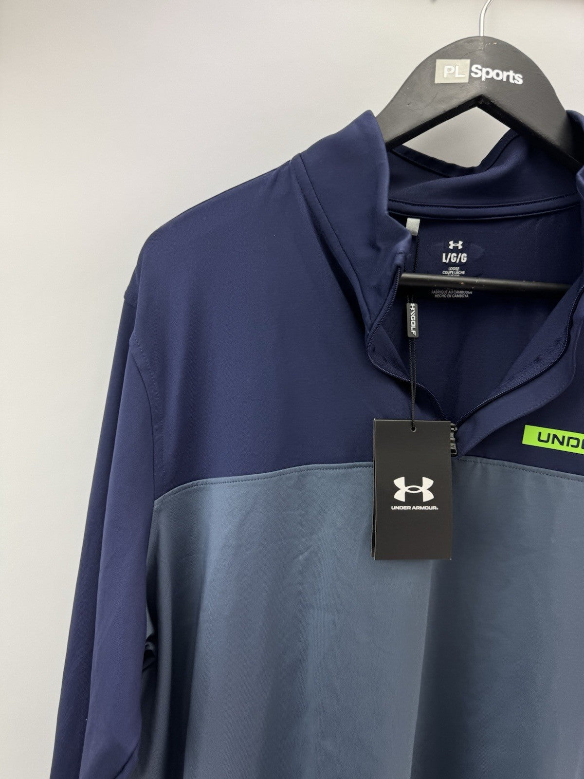 Under Armour Golf Pullover T2G 1/4 Zip Navy /Mens UK Large /New /286663