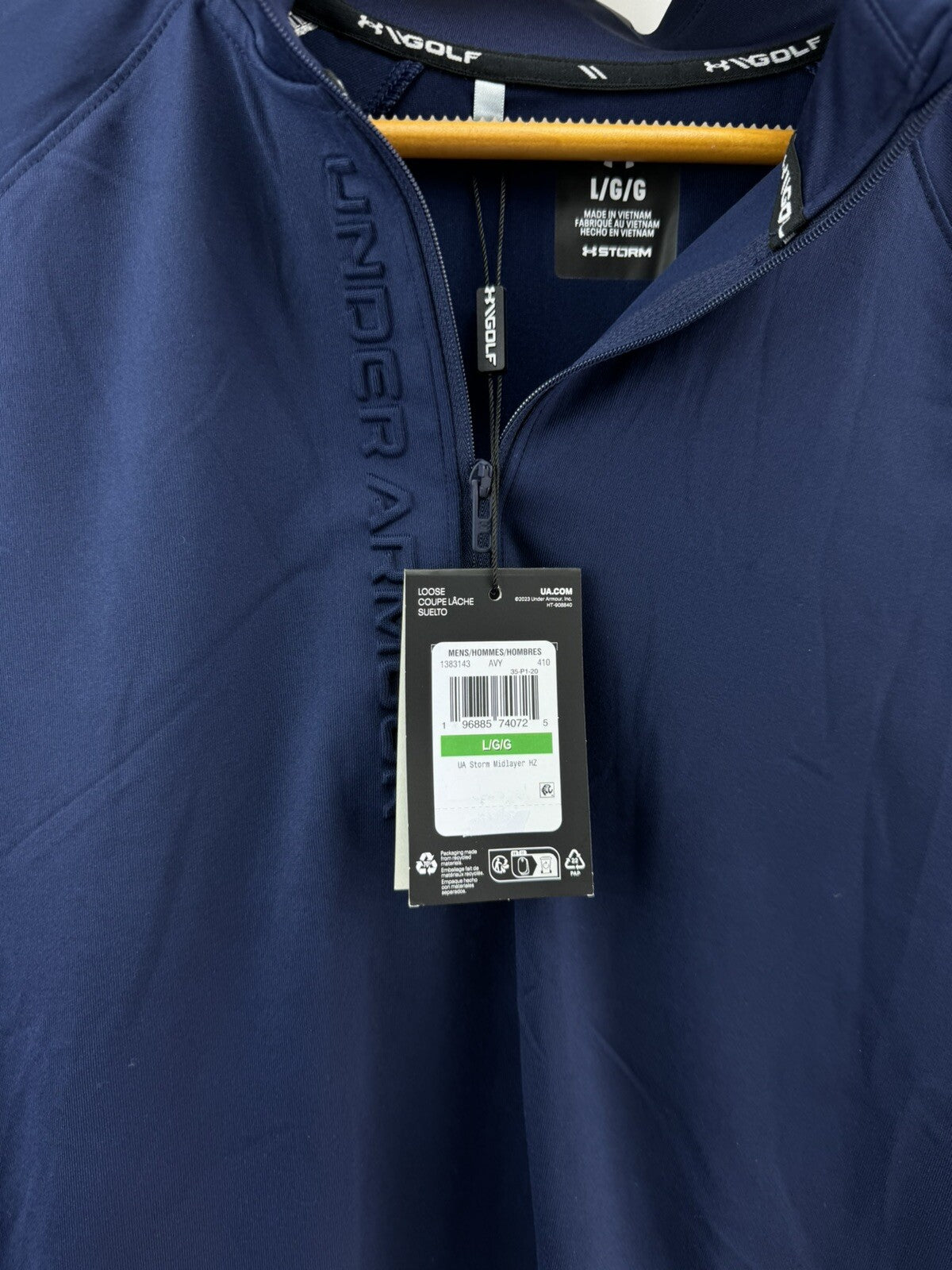 Under Armour Storm Pullover 1/4 Zip Mens UK Large /Navy /New /207188