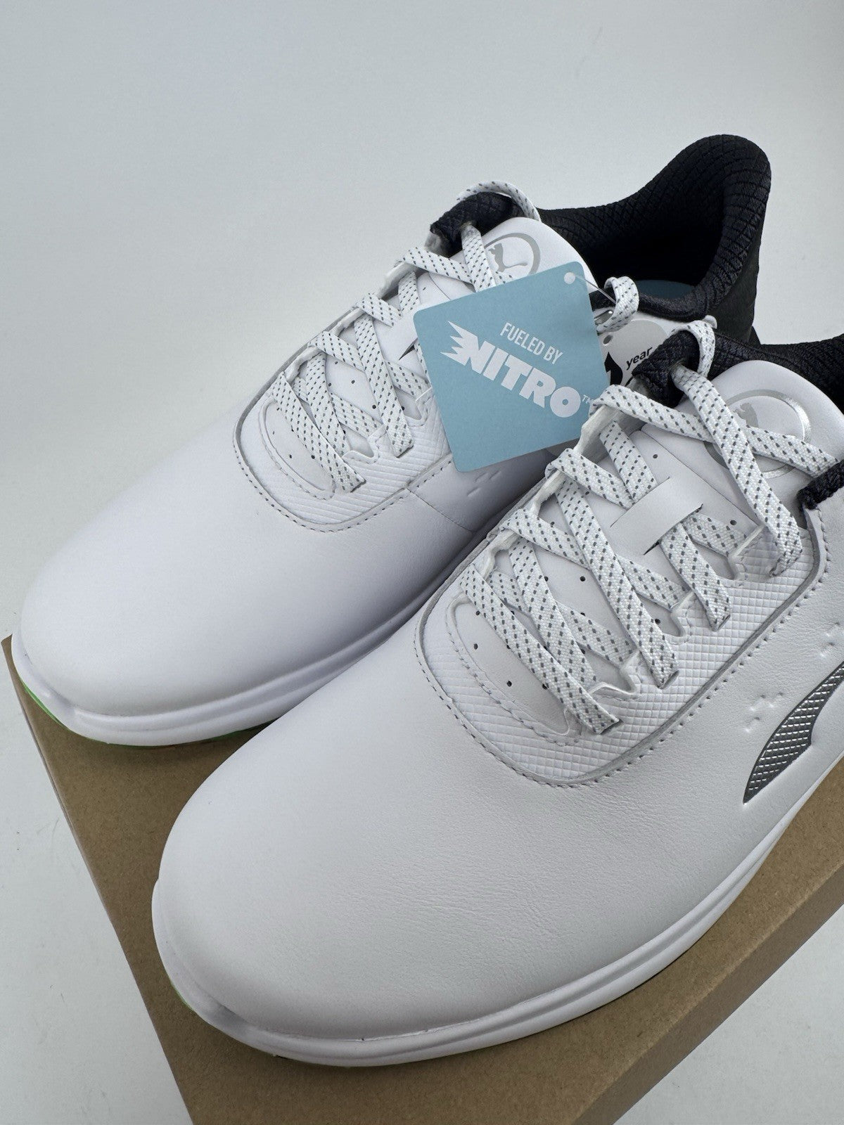 Puma Phantomcat Nitro Men's Golf Shoes Size UK 8.5 White Black Fluro/320353