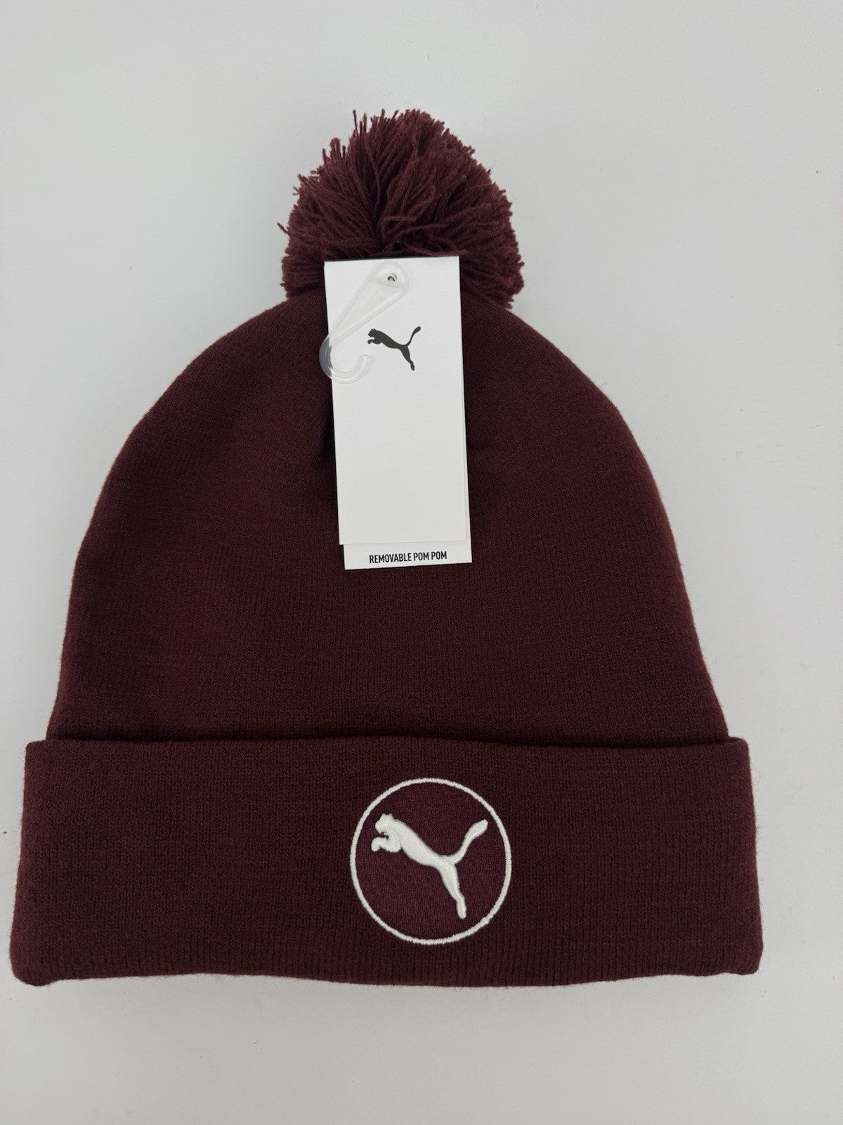 Puma WRMLBL Removable Pom Golf Beanie Ruby Shimmer One Size/ 329994