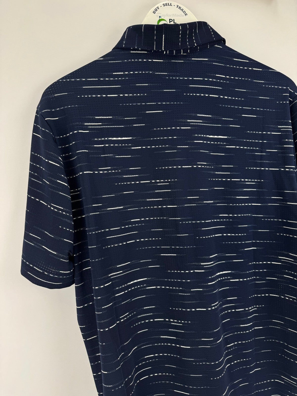 Adidas Ultimate365 Mesh Print Golf Polo Shirt Men's Size Medium Navy/329395